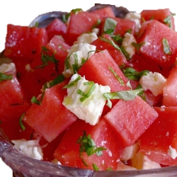 البطيخ والجبن
